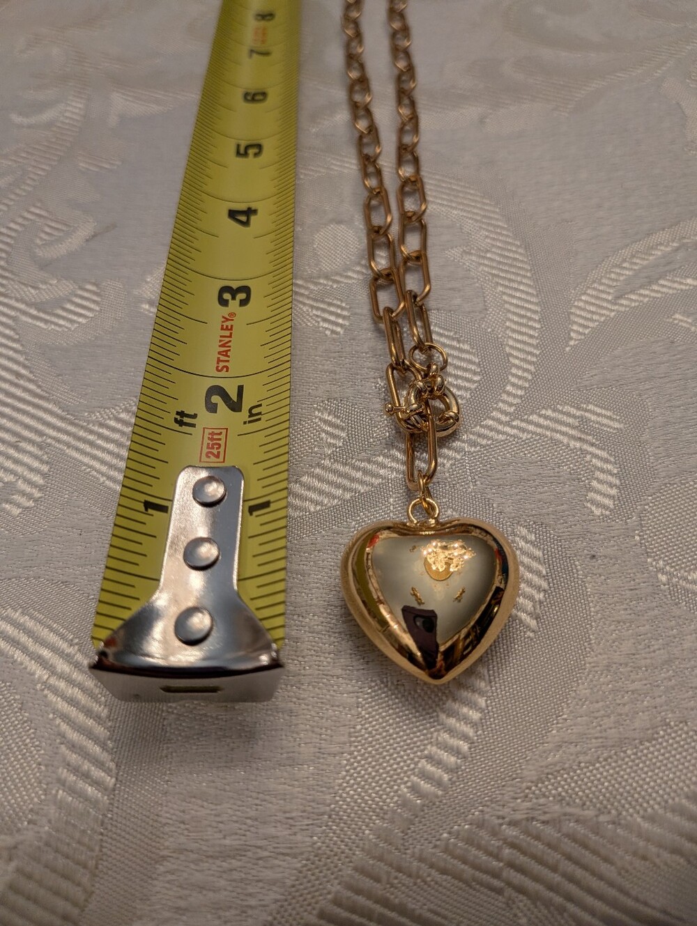 Mayamar Puffy Heart Paperclip Chain Necklace & Gift Bag - Picture 5 of 5